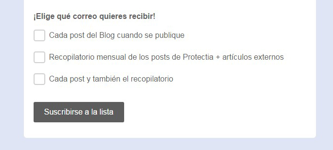 suscribirse a la lista de protectia